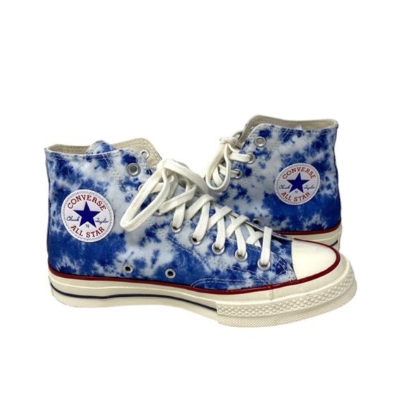 Converse Chuck Taylor High Canvas Blue Women Sneakers Custom 165814C-BLUE/WHITE - Picture 3 of 10